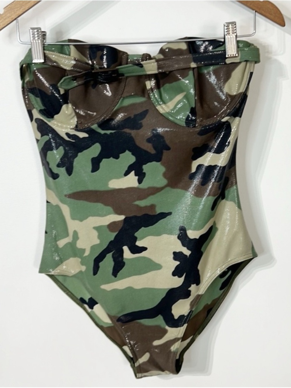 Christian Dior by John Galliano vintage spring 2001 camo swimsuit size Large